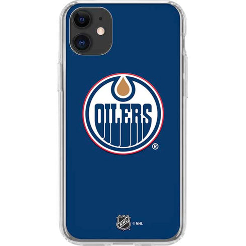 NHL Edmonton Oilers Solid Background iPhone 11 Clear Case