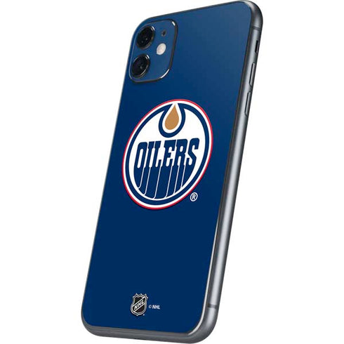 NHL Edmonton Oilers Solid Background iPhone 11 Skin