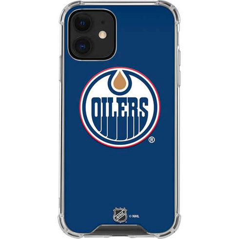 NHL Edmonton Oilers Solid Background iPhone 12 Mini Clear Case