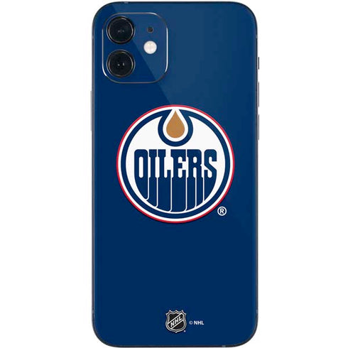 NHL Edmonton Oilers Solid Background iPhone 12 Skin