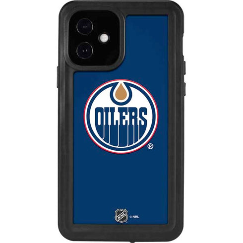 NHL Edmonton Oilers Solid Background iPhone 12 Waterproof Case