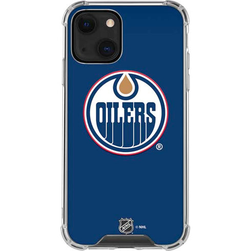 NHL Edmonton Oilers Solid Background iPhone 13 Mini Clear Case