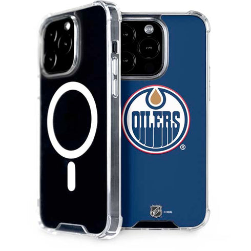 NHL Edmonton Oilers Solid Background iPhone 15 Pro MagSafe Case