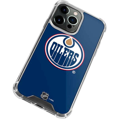 NHL Edmonton Oilers Solid Background iPhone 14 Pro Max Clear Case