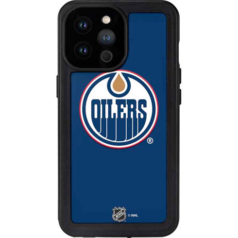 NHL Edmonton Oilers Solid Background iPhone 14 Pro Max Waterproof Case