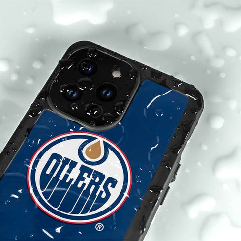 NHL Edmonton Oilers Solid Background iPhone 14 Pro Max Waterproof Case