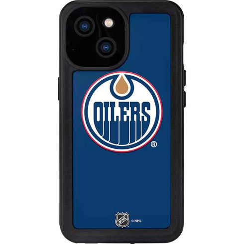 NHL Edmonton Oilers Solid Background iPhone 15 Waterproof Case