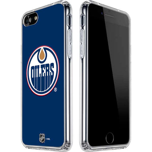 NHL Edmonton Oilers Solid Background iPhone SE (2nd & 3rd Gen) Clear Case