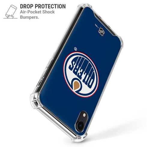 NHL Edmonton Oilers Solid Background iPhone XR Clear Case