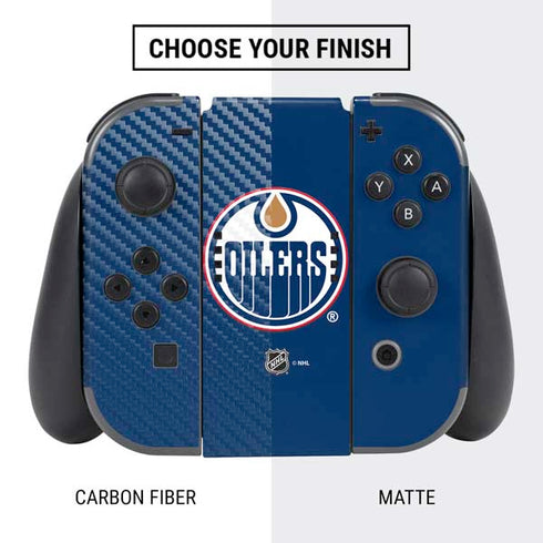 NHL Edmonton Oilers Solid Background Nintendo Switch Bundle Skin