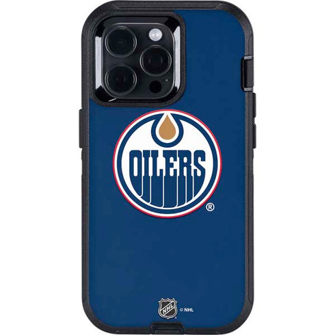 NHL Edmonton Oilers Solid Background Otterbox Defender iPhone Skin