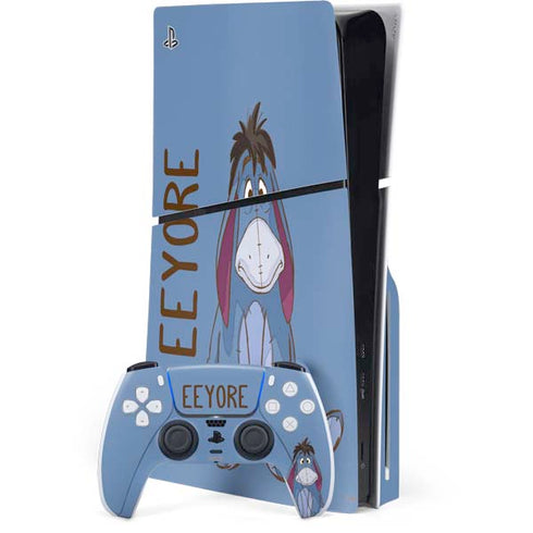 Disney Winnie the Pooh Eeyore Portrait PS5 Slim Disk Bundle Skin