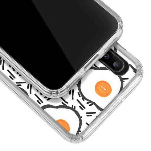 Bouffants and Broken Hearts Eggs Galaxy A30 Clear Case