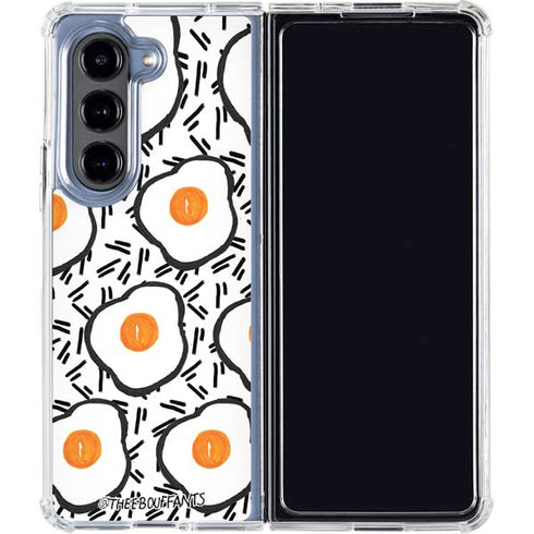 Bouffants and Broken Hearts Eggs Galaxy Z Fold5 5G Clear Case