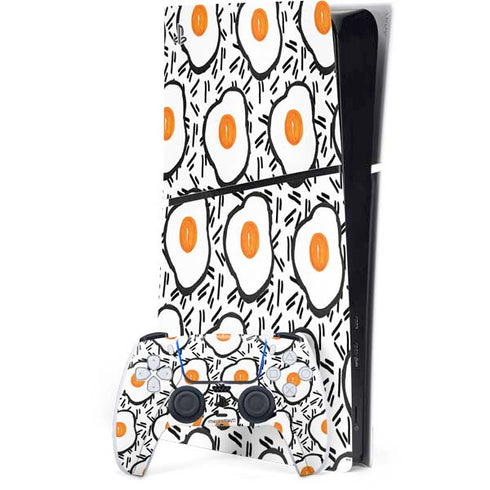 Bouffants and Broken Hearts Eggs PS5 Slim Digital Edition Console Skin