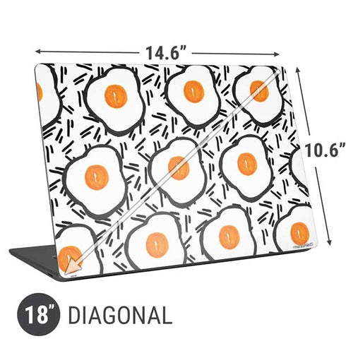 Bouffants and Broken Hearts Eggs Universal Laptop 18in (14.6 x 10.6in) Skin