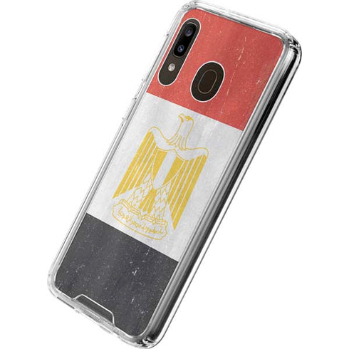 Egypt Flag Distressed Galaxy A30 Clear Case