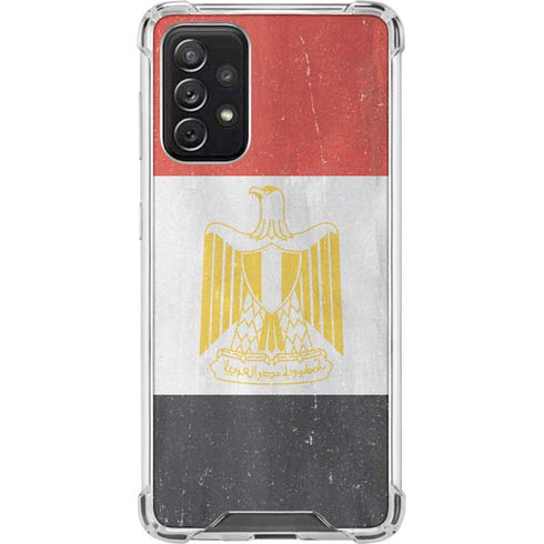 Egypt Flag Distressed Galaxy A72 5G Clear Case
