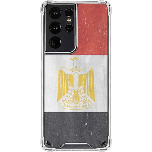 Egypt Flag Distressed Galaxy S21 Ultra 5G Clear Case
