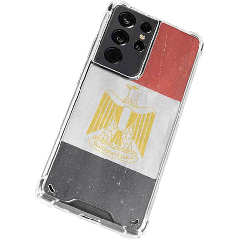 Egypt Flag Distressed Galaxy S21 Ultra 5G Clear Case
