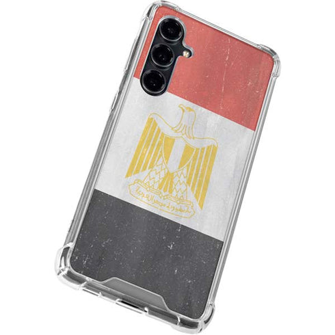 Egypt Flag Distressed Galaxy S23 FE Clear Case