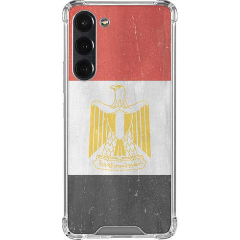 Egypt Flag Distressed Galaxy S23 Plus Clear Case