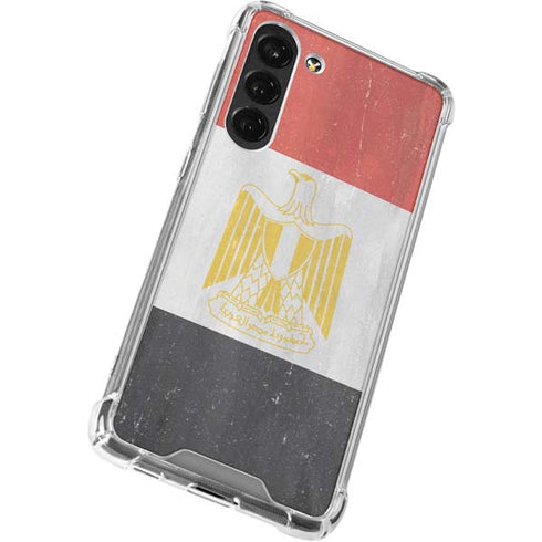 Egypt Flag Distressed Galaxy S23 Plus Clear Case