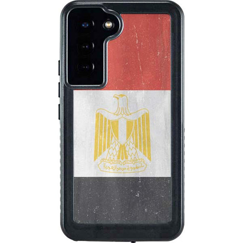 Egypt Flag Distressed Galaxy S23 Plus Waterproof Case