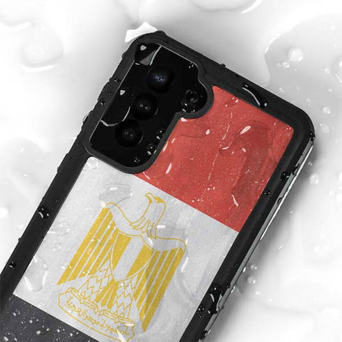 Egypt Flag Distressed Galaxy S23 Waterproof Case