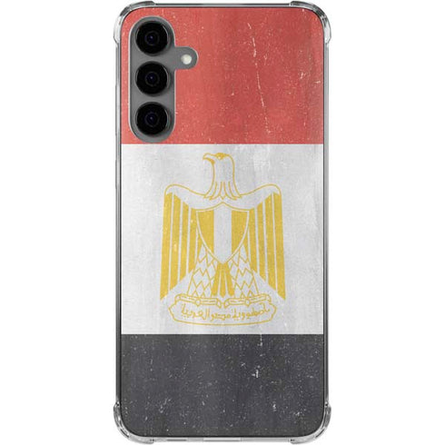 Egypt Flag Distressed Galaxy S24 Plus Clear Case