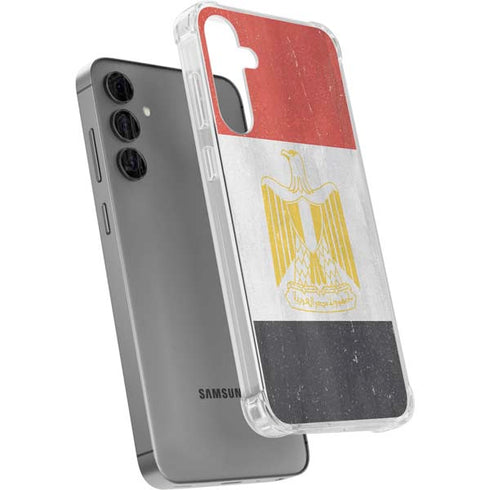 Egypt Flag Distressed Galaxy S24 Plus Clear Case