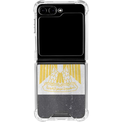 Egypt Flag Distressed Galaxy Z Flip5 5G Clear Case