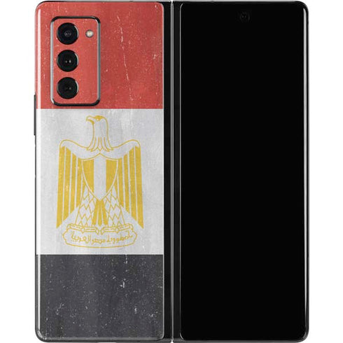 Egypt Flag Distressed Galaxy Z Fold2 5G Skin