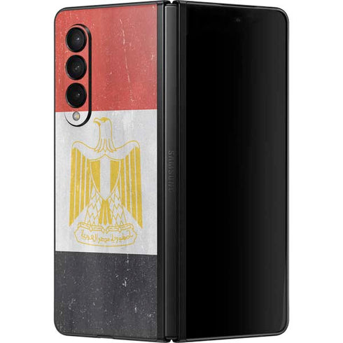 Egypt Flag Distressed Galaxy Z Fold3 5G Skin