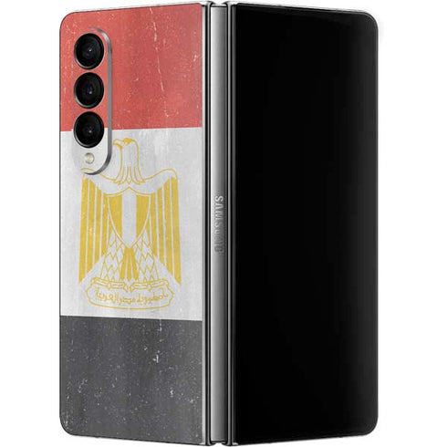 Egypt Flag Distressed Galaxy Z Fold4 5G Skin