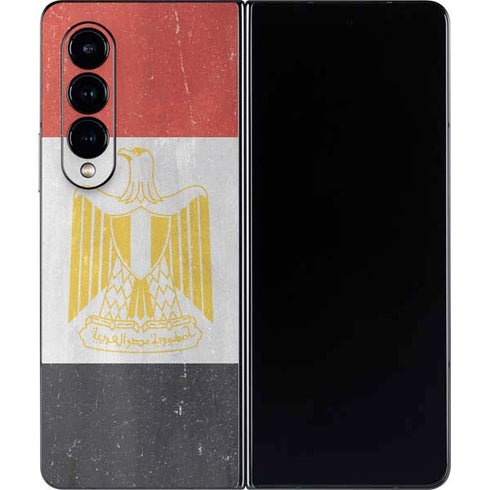 Egypt Flag Distressed Galaxy Z Fold4 5G Skin