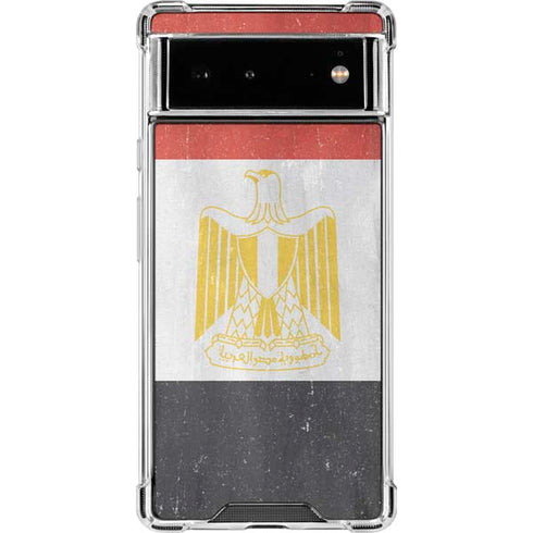 Egypt Flag Distressed Google Pixel 6 Clear Case