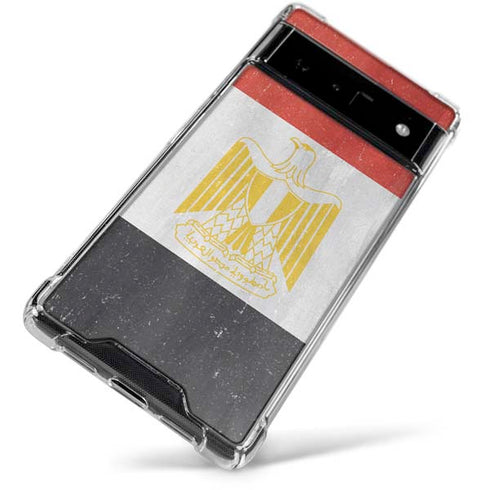 Egypt Flag Distressed Google Pixel 6 Clear Case