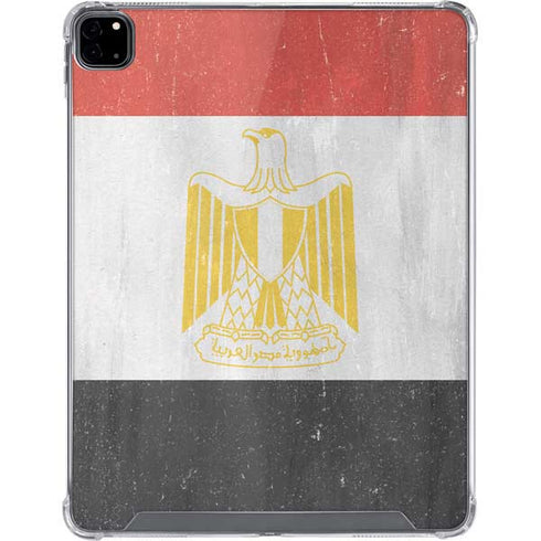 Egypt Flag Distressed iPad Pro 12.9in (2020) Clear Case