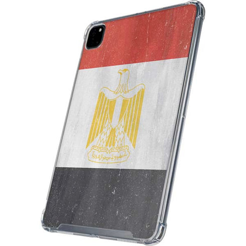 Egypt Flag Distressed iPad Pro 12.9in (2020) Clear Case