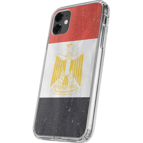 Egypt Flag Distressed iPhone 11 Clear Case