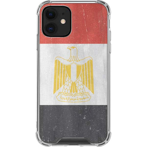 Egypt Flag Distressed iPhone 12 Clear Case