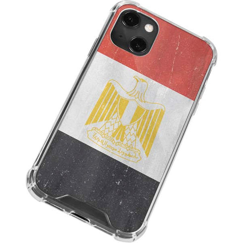 Egypt Flag Distressed iPhone 13 Mini Clear Case