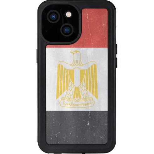 Egypt Flag Distressed iPhone 13 Mini Waterproof Case