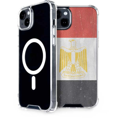 Egypt Flag Distressed iPhone 14 Plus MagSafe Case