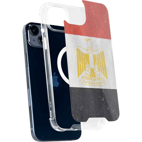 Egypt Flag Distressed iPhone 15 Plus MagSafe Case