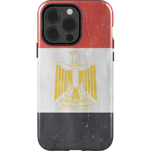 Egypt Flag Distressed iPhone 15 Pro Impact Case