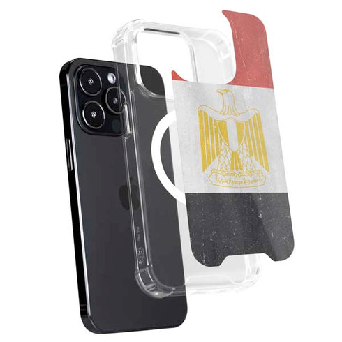 Egypt Flag Distressed iPhone 15 Pro Max MagSafe Case