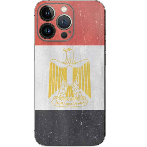 Egypt Flag Distressed iPhone 15 Pro Skin