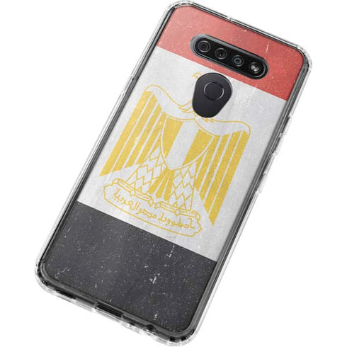 Egypt Flag Distressed LG K51/Q51 Clear Case